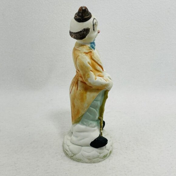 Vintage Clown Joker Figurine Bozo Circus Tuxedo Man Costume Stand Display Taiwan - Picture 2 of 10